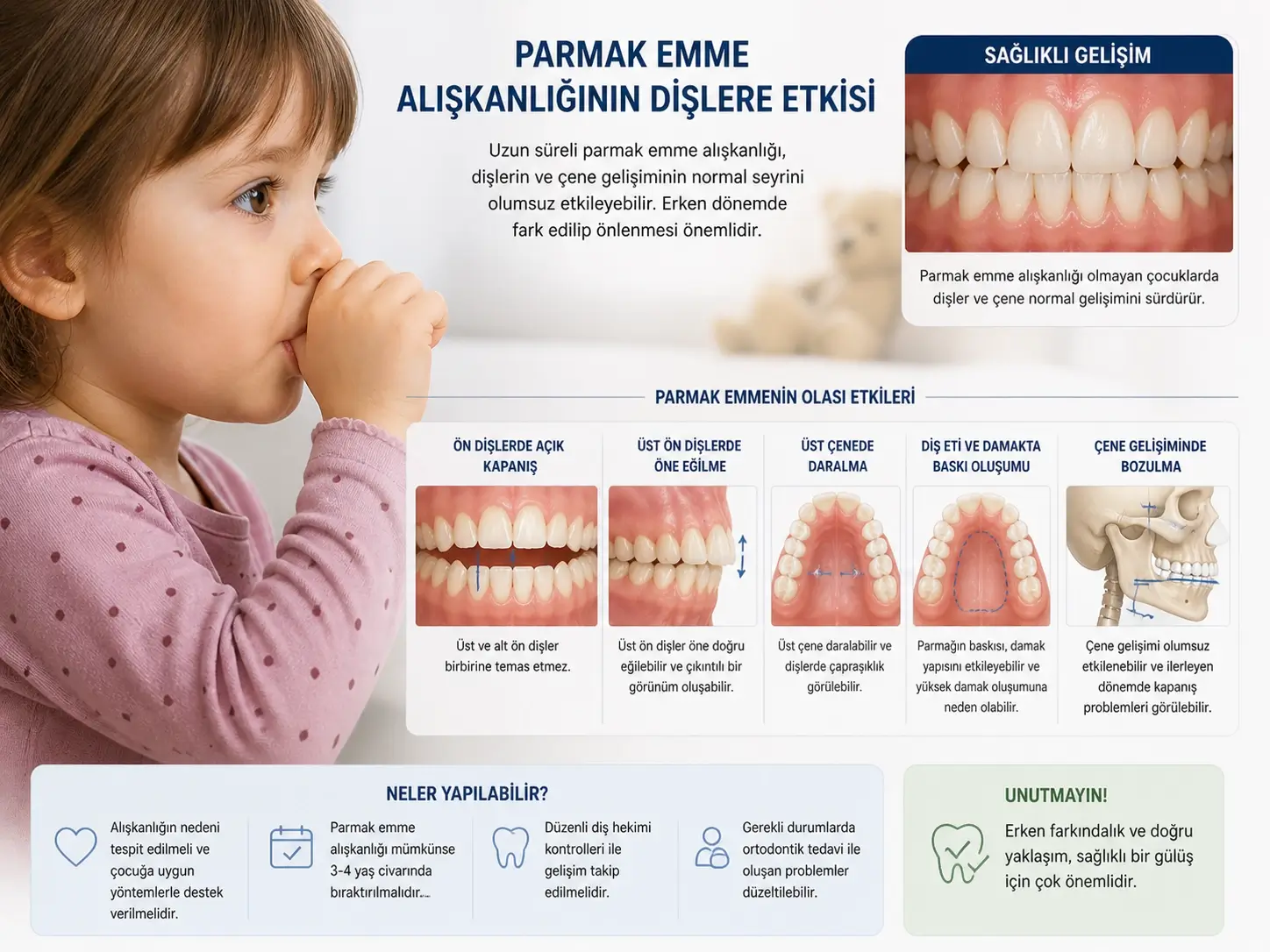 Parmak emme alışkanlığının diş gelişimine etkisi